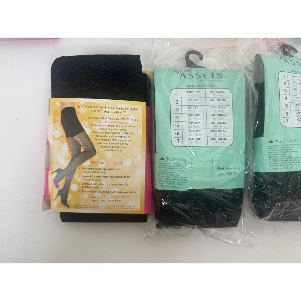 ASSETS Sara Blakely Shapewear Spanx Tights Lot 9 Pieces Womens Mixed Sizes New